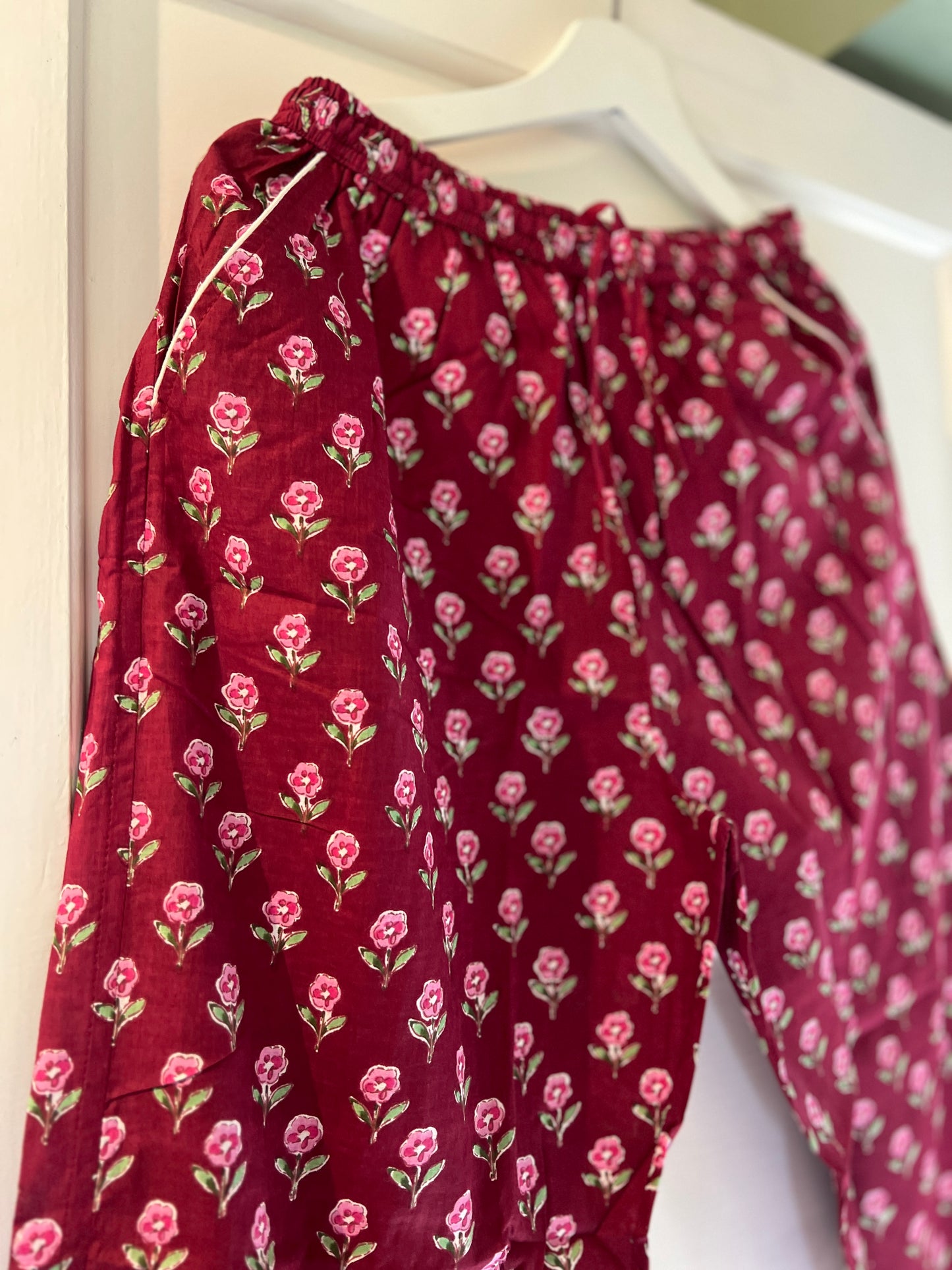 Burgundy Blooms pyjamas