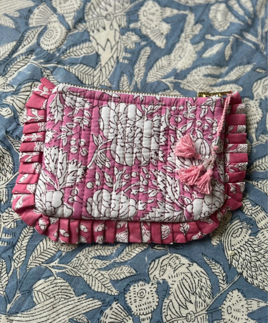 Pink Flower Pouch
