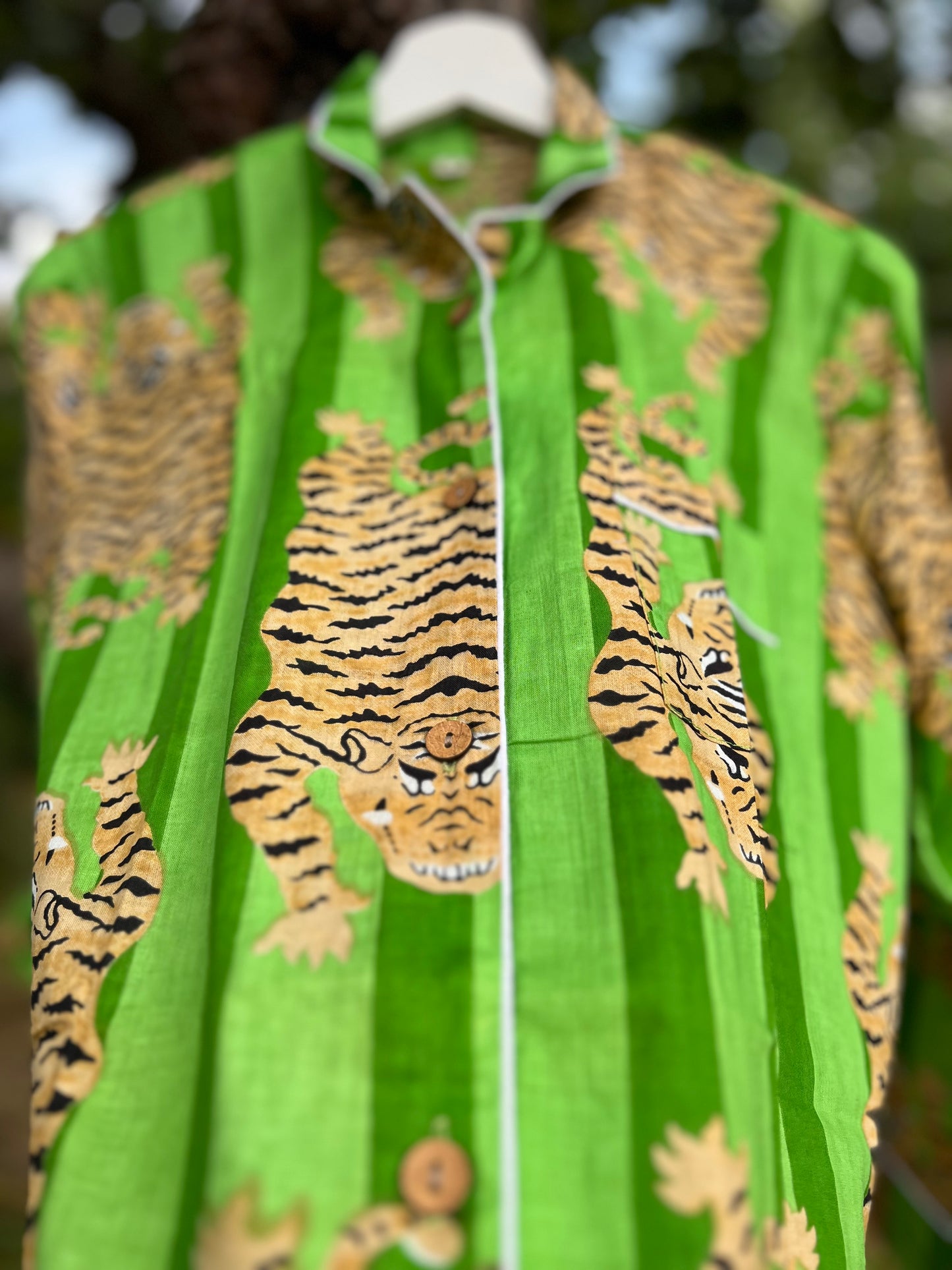 Green Tiger Long Pyjamas